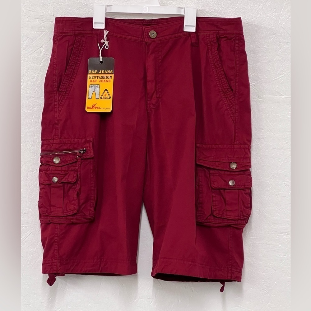 Mens - 8 pocket - 100% Cotton Cargo Shorts - 36” Waist